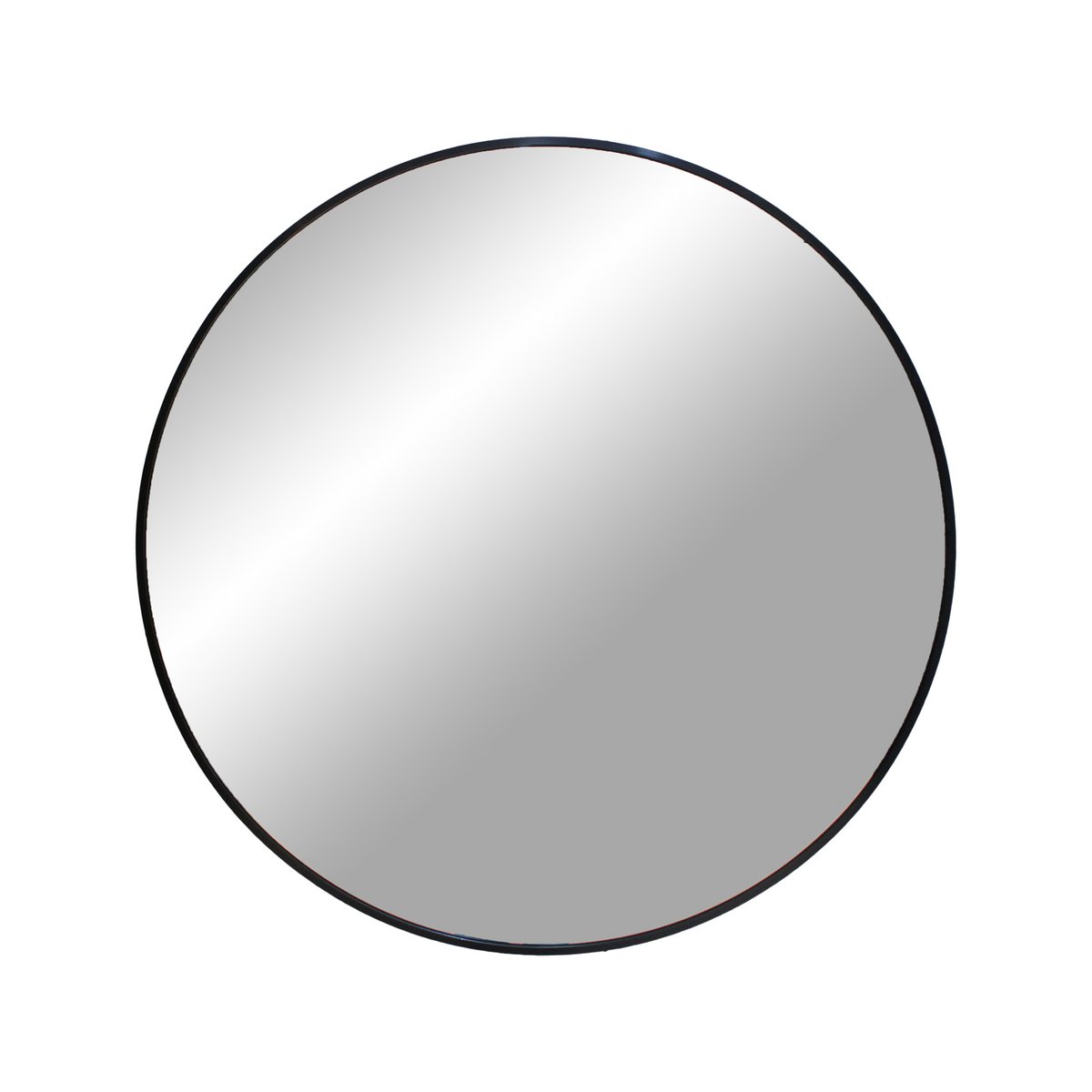 Wandspiegel Ø60 cm aluminium zwart