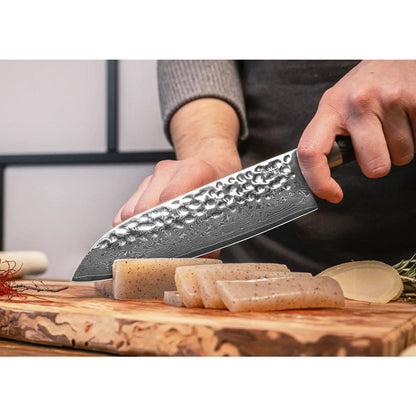 Santoku mes 18 cm Damascus AUS-10 staal
