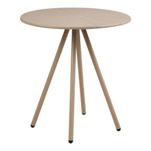 Barletta Bistro Table, polypropylene/steel, taupe, ø70x73.5 cm