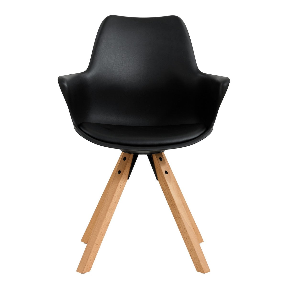 Fauteuil set van 2 kunststof zwart