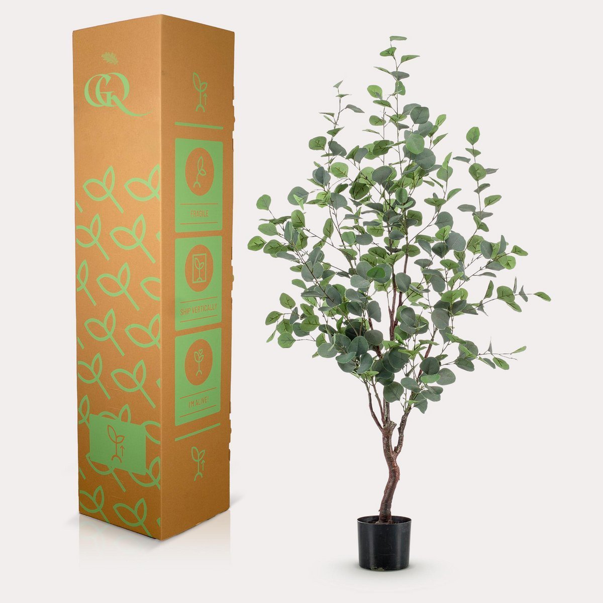 Kunstplant Eucalyptus 120 cm groen zilver