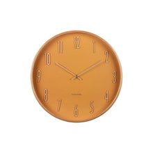 Wandklok 40 cm hout geel