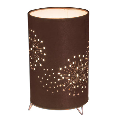 Tafellamp 25 cm bruin patroon