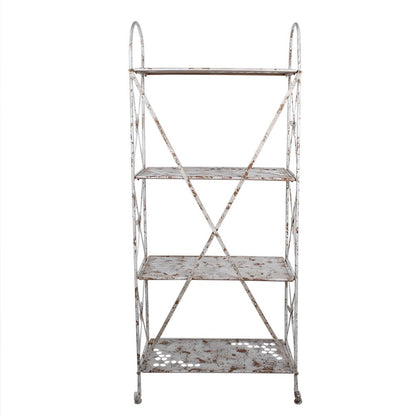 Wandrek ijzer 76x47x177 cm wit bruin