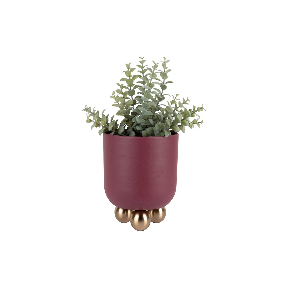 Plantenpot Estilo Klein 19x19x23 cm rood metaal