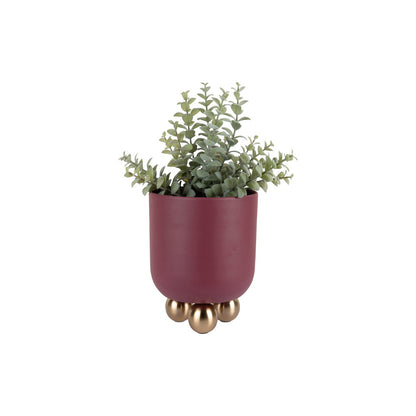 Plantenpot Estilo Klein 19x19x23 cm rood metaal