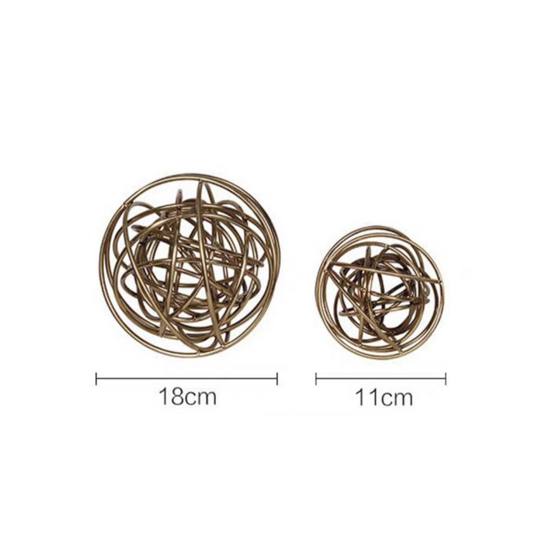 Decoratie sculptuur legering knoop goud Ø18 cm