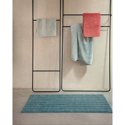 Badmat 50x80 cm katoen blauw