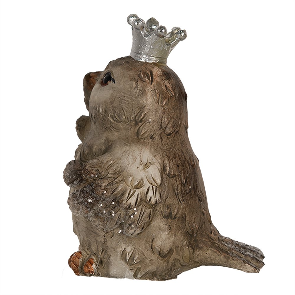 Decoratie Beeld Vogel 9 cm Beige Polyresin