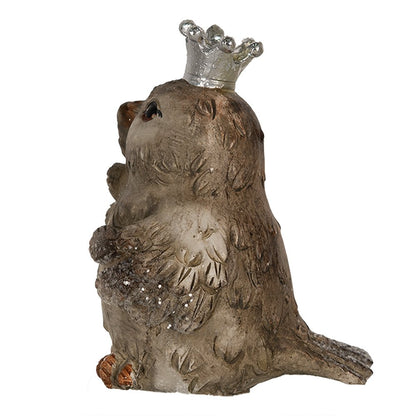 Decoratie Beeld Vogel 9 cm Beige Polyresin