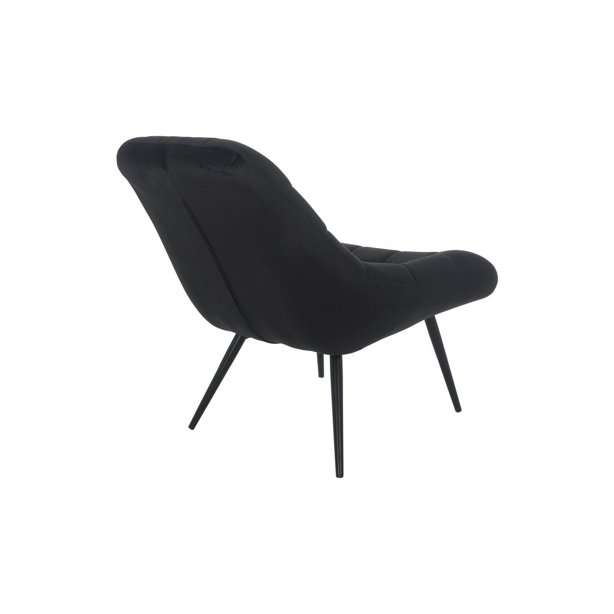 XXL Armchair velvet black metal black