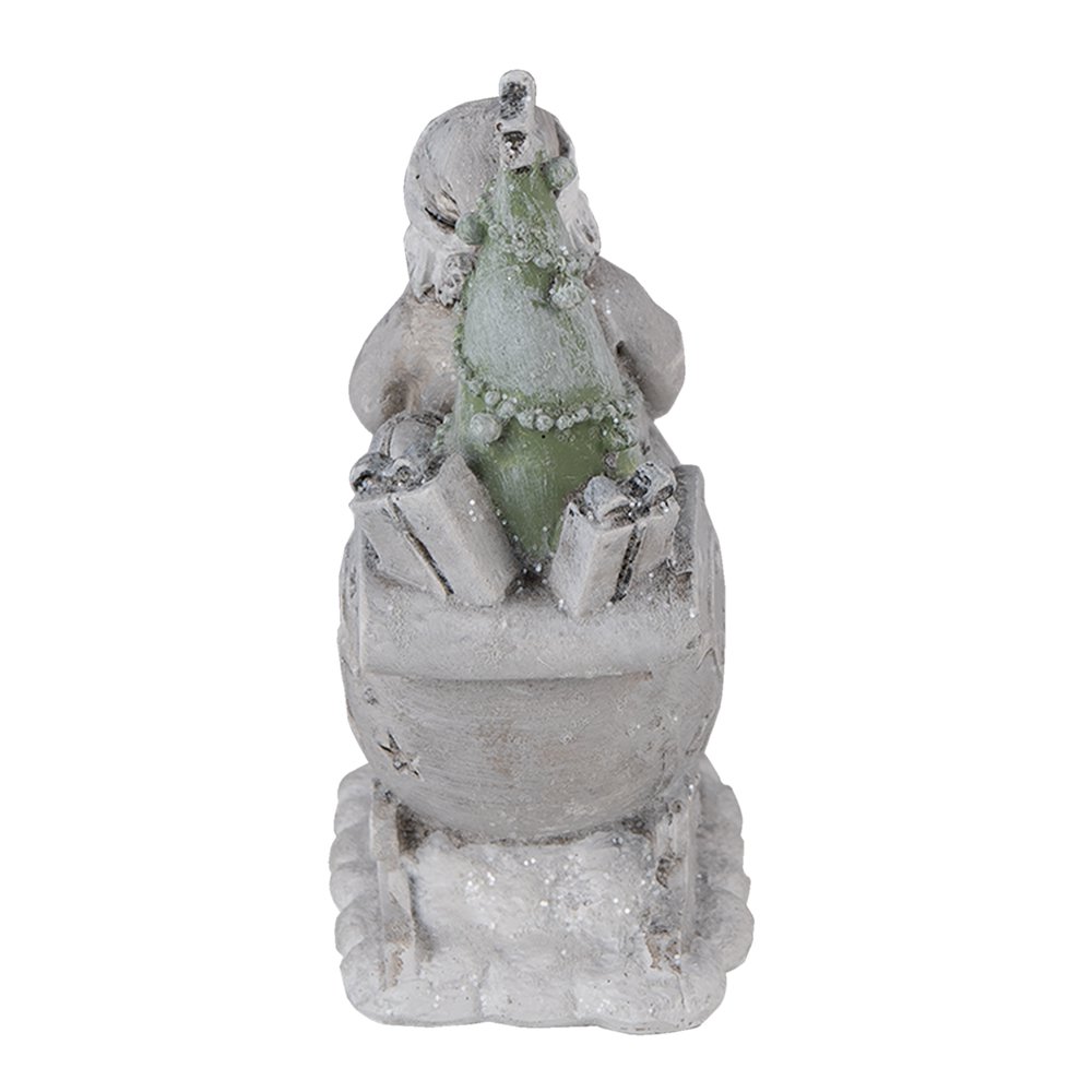 Figure Santa Claus 10x6x13 cm Grey Plastic Christmas decoration