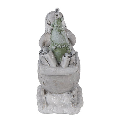 Figure Santa Claus 10x6x13 cm Grey Plastic Christmas decoration