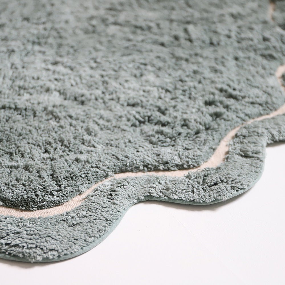 Sweet April Aqua washable cotton rug