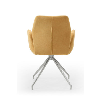 Fauteuil draaibaar geel 60x62x89 cm