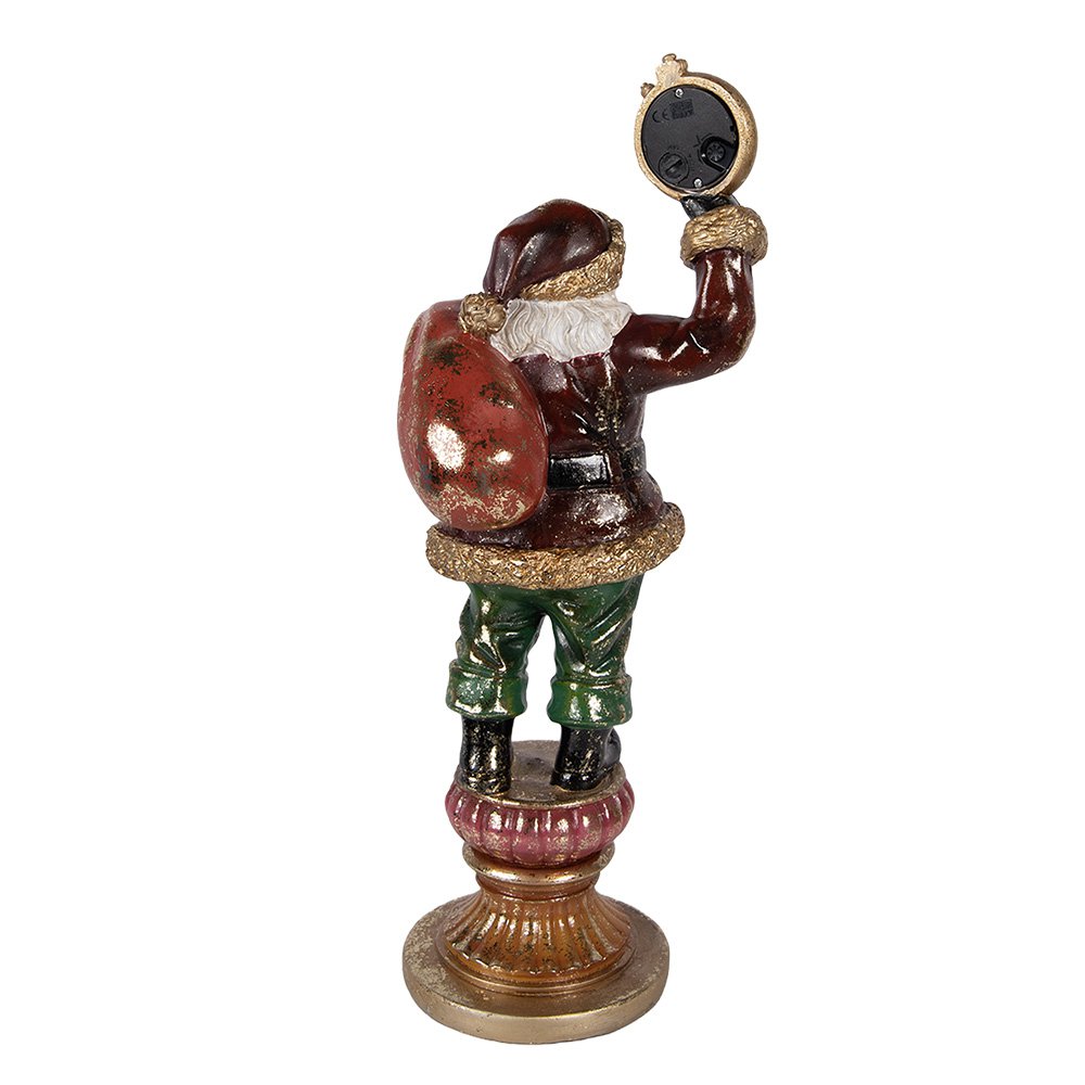 Kerstman beeld 15x13x39 cm rood kunststof