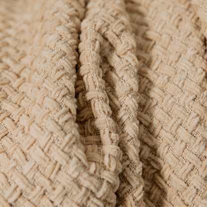 Plaid 180x130 cm polyester beige