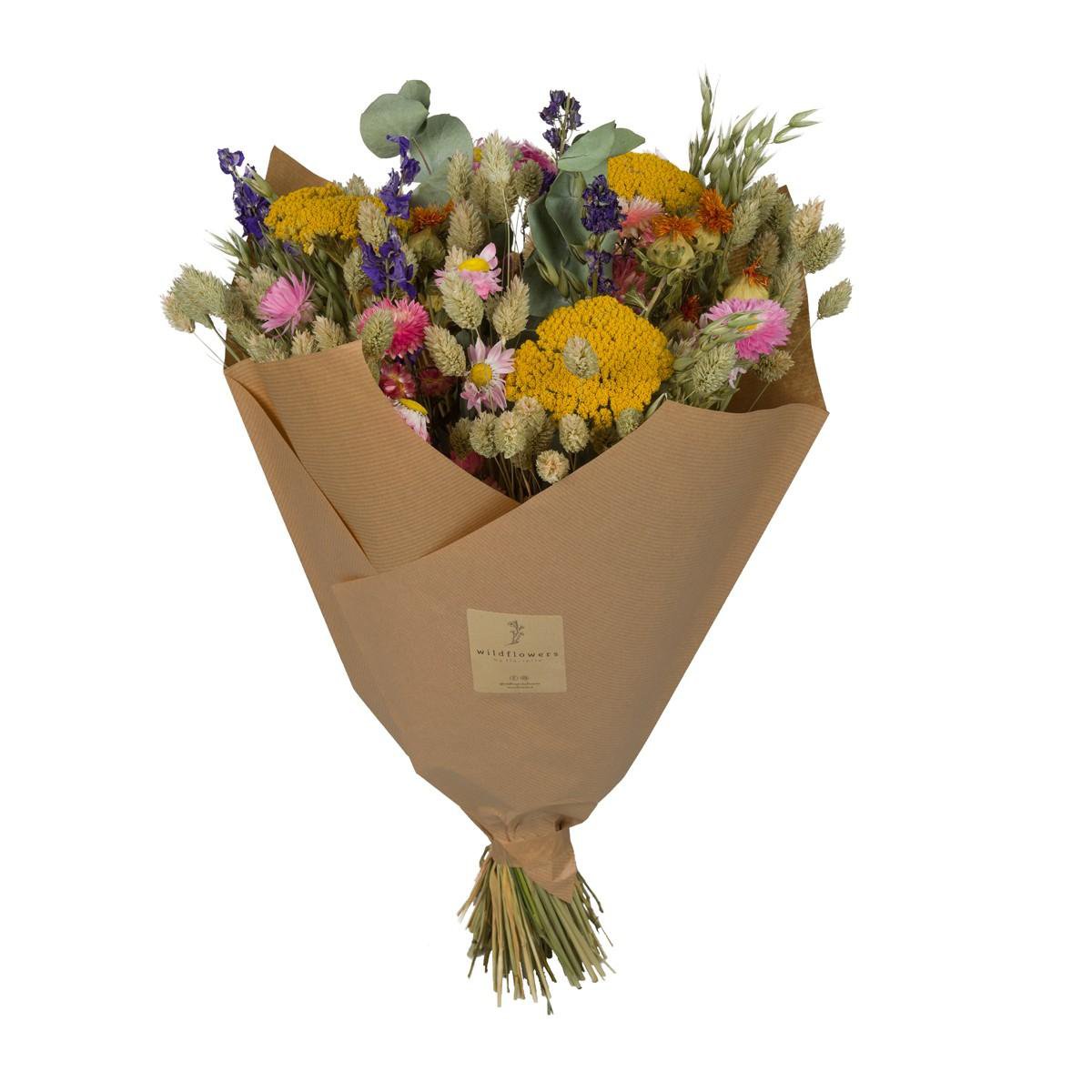 Droogbloemen boeket 60 cm multi