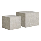 Salontafelset 2 stuks beige marmerlook MDF