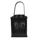 Lantern 19x19x25 cm Black Bamboo Candle Holder