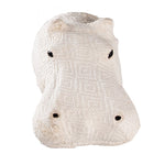 Wanddecoratie nijlpaard 13x20x15 cm beige