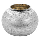 Theelichthouder Ø 11x8 cm zilver goud glas