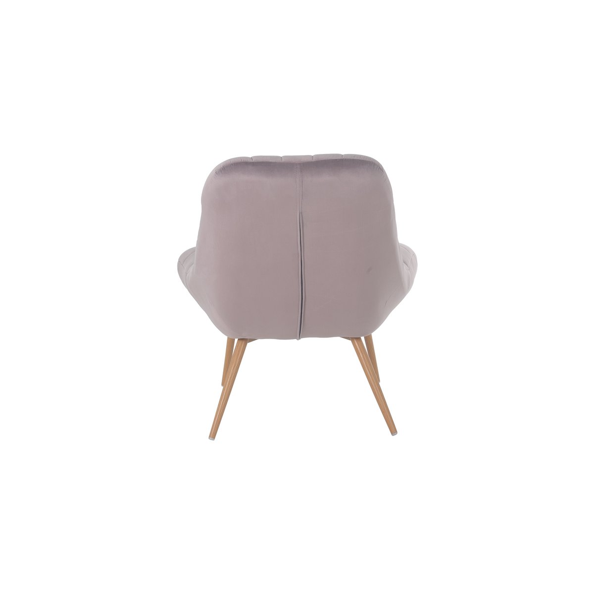 Armchair XXL velvet pink metal wood-look