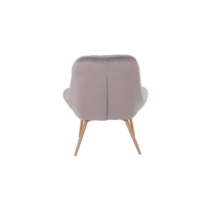 Armchair XXL velvet pink metal wood-look
