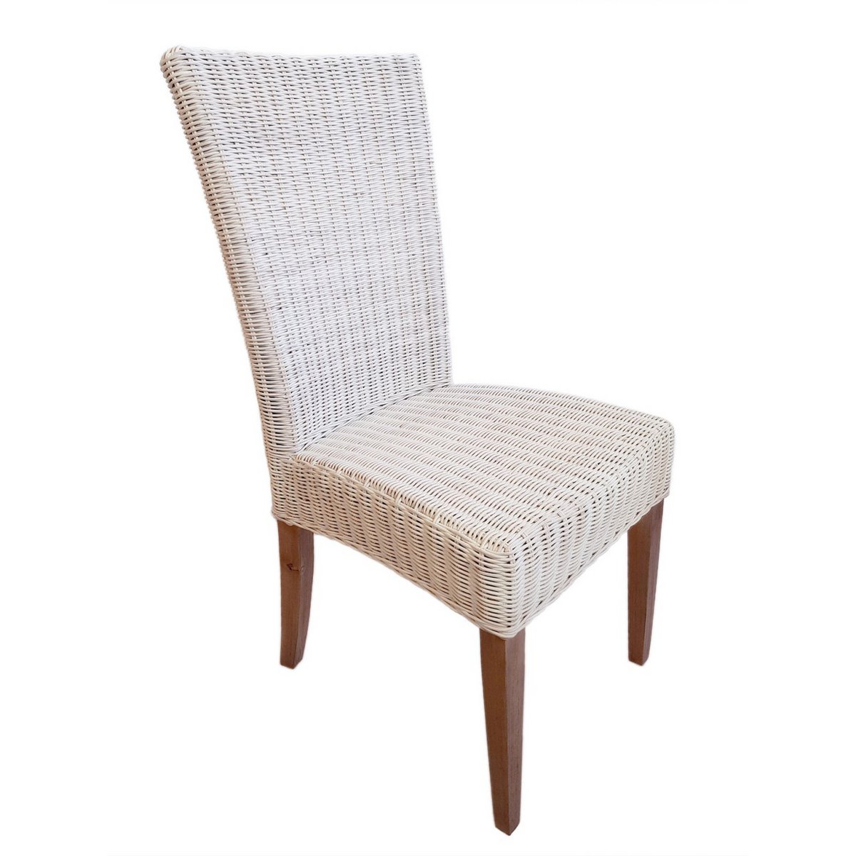 Eetkamer Stoelen Rattan Set Van 4 Stuks Wit Cardine Modern