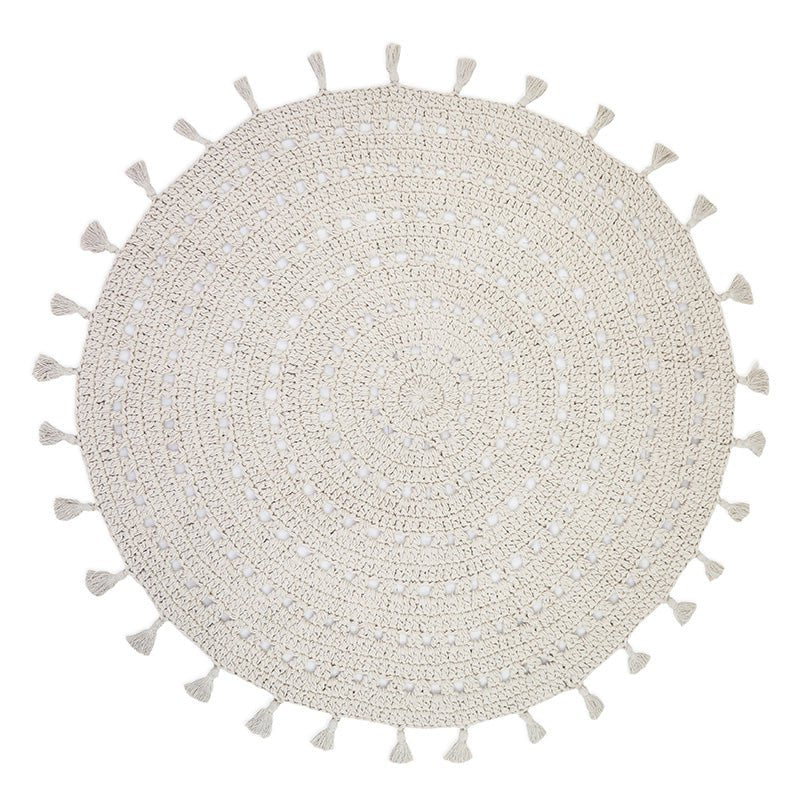 NILA ECRU crocheted children's rug