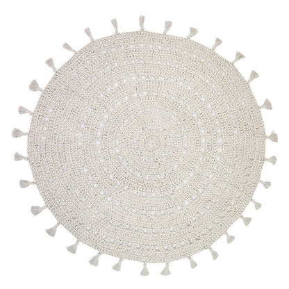 NILA ECRU crocheted children's rug