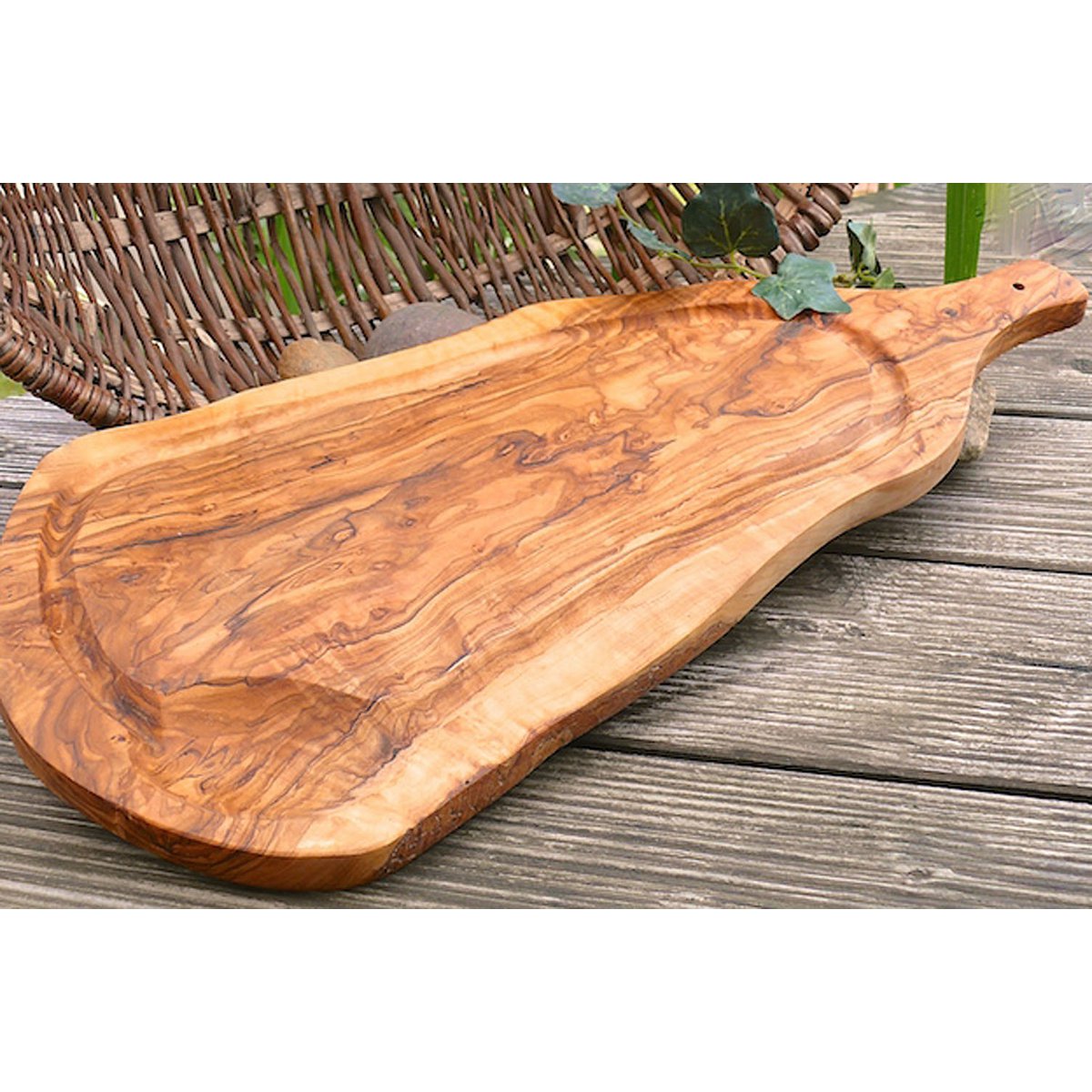 Trancheerplank XXL 50x25 cm hout met sapgleuf