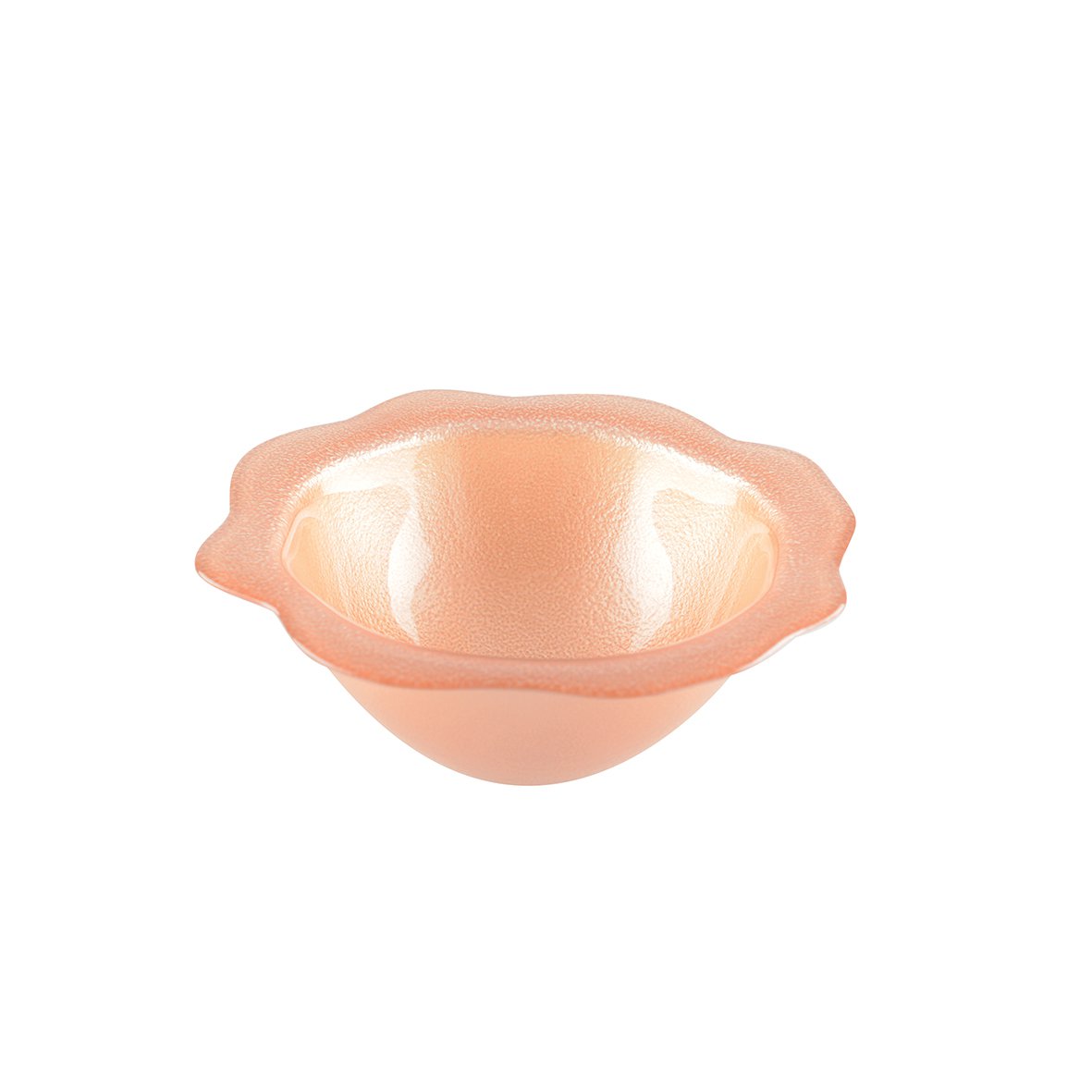 Soepkom glas zalm 16.5x16.5x5 cm