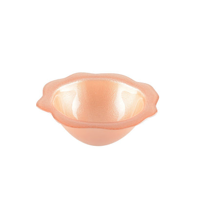 Soepkom glas zalm 16.5x16.5x5 cm