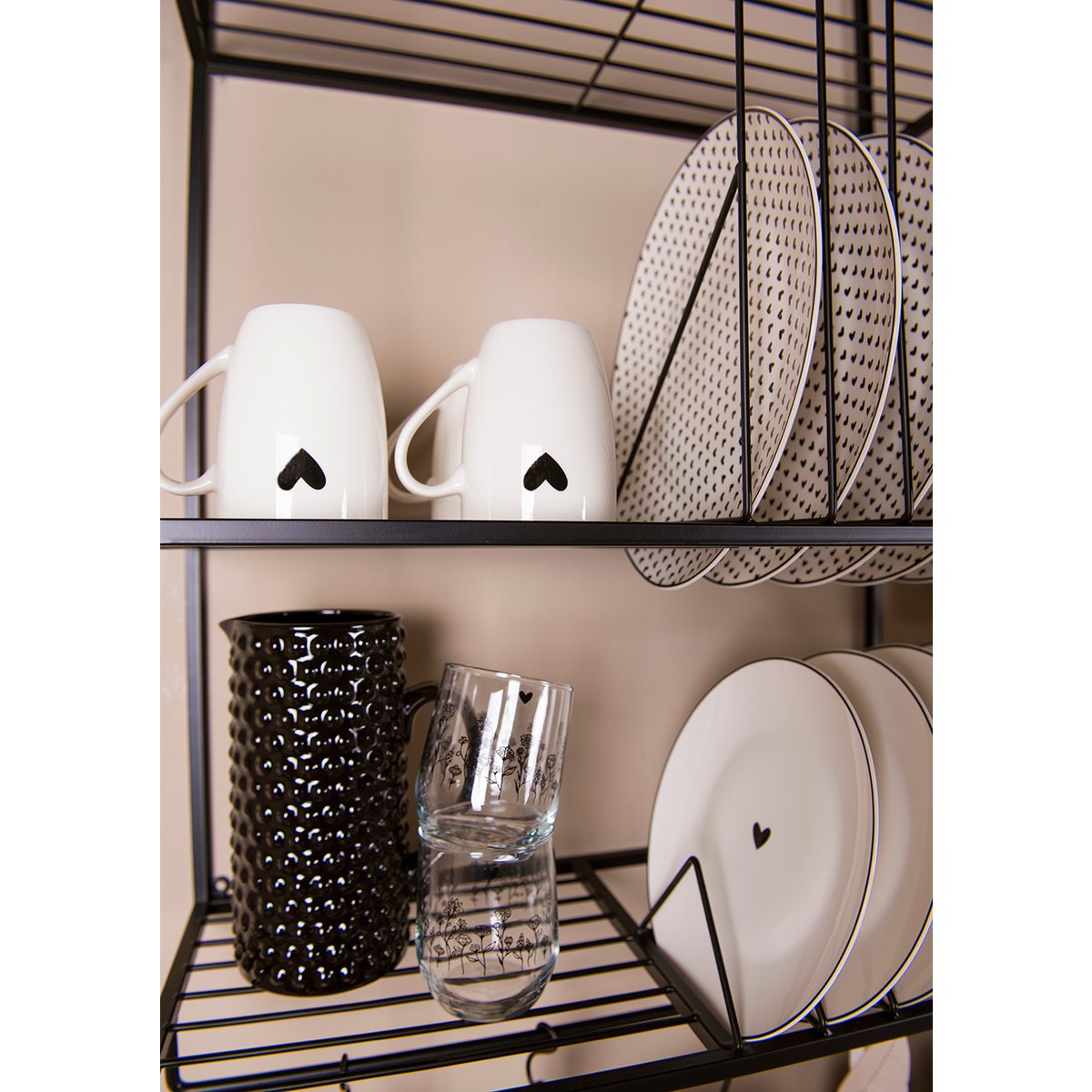 Decoratie Kan Zwart, Keramiek 14x9x20 cm / 1000 ml