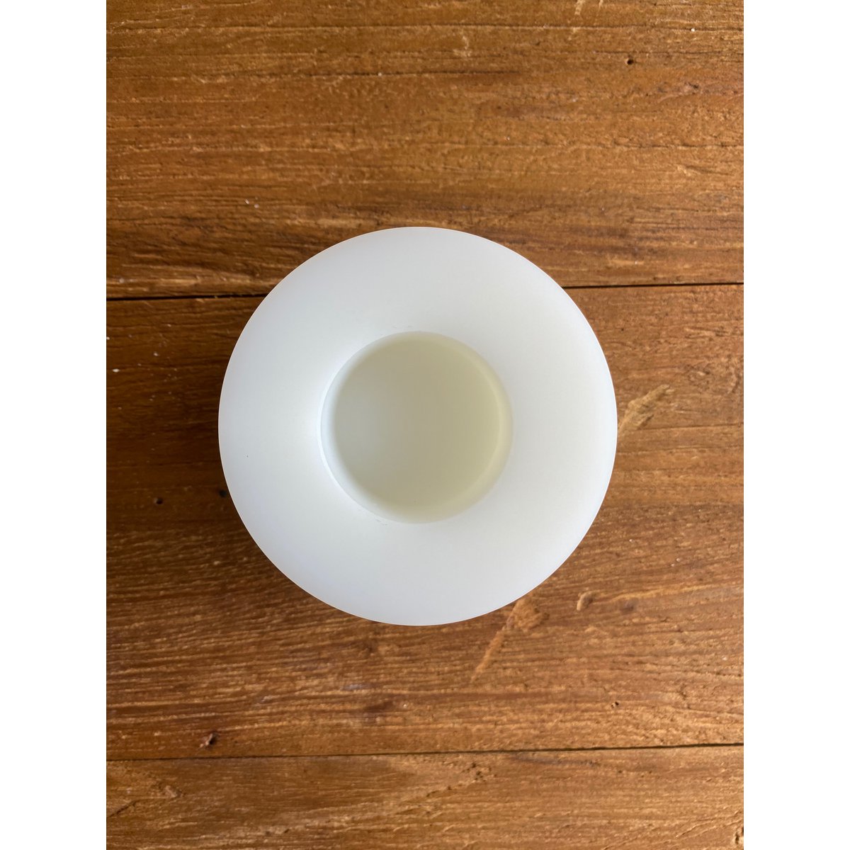 Theelichthouder 8 cm diameter wit kunststof