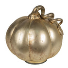 Decoratie pompoen Ø 15 cm goudkleurig glas