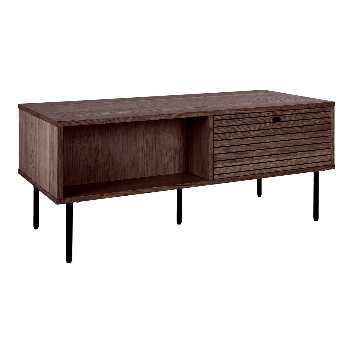 Salontafel 100x50x45 cm gerookt eikenfineer zwart