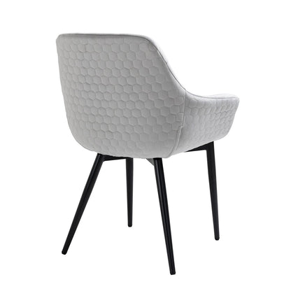 Fauteuil lichtgrijs fluweel 63x61x81,5 cm