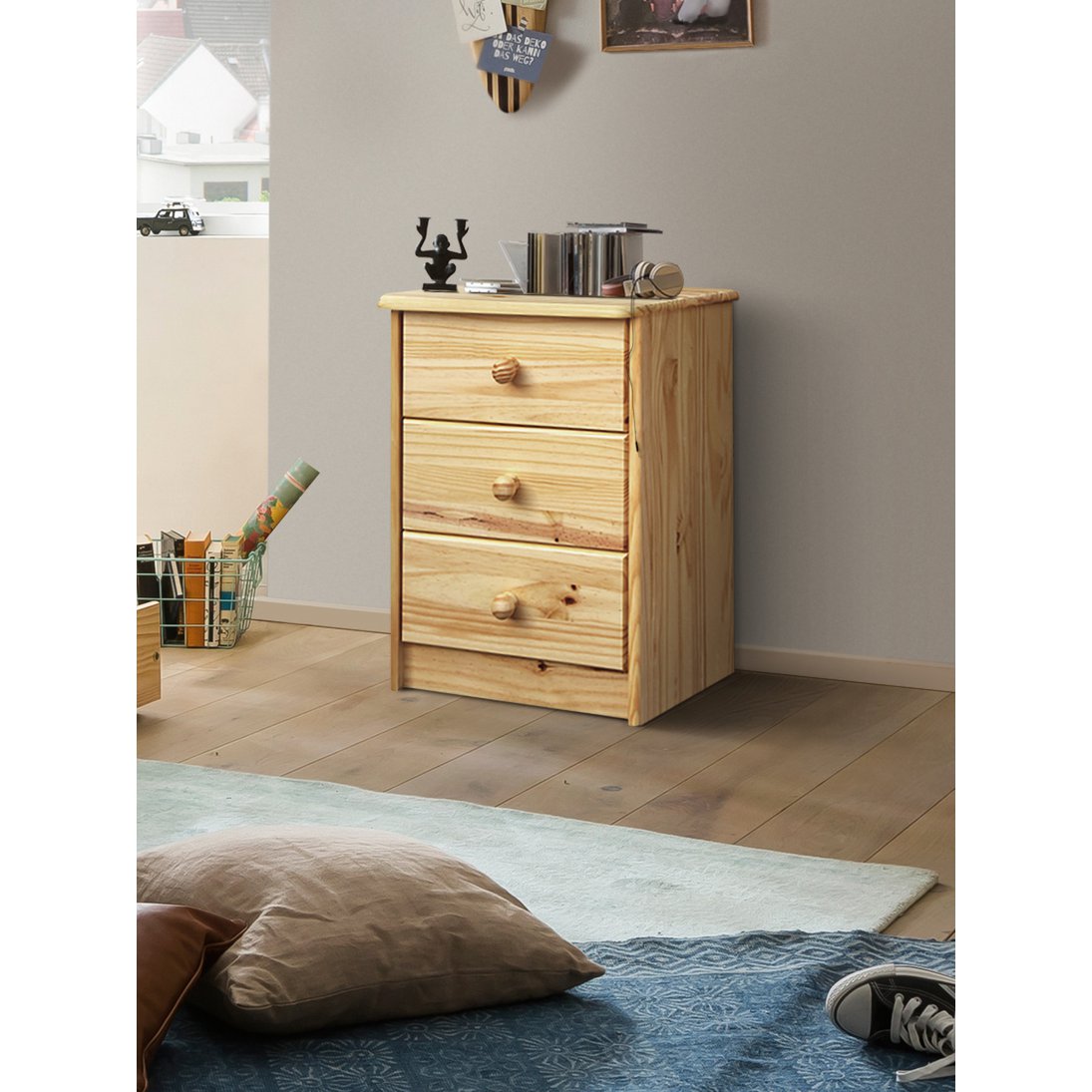Dressoir massief grenenhout 3 lades