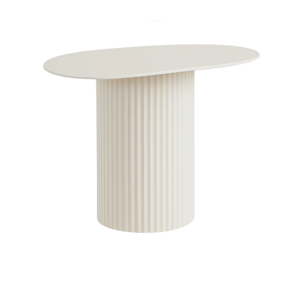 Bijzettafel set ijzer gebroken wit 3 stuks
