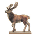 Decoratie hert 22x5x26 cm bruin hout