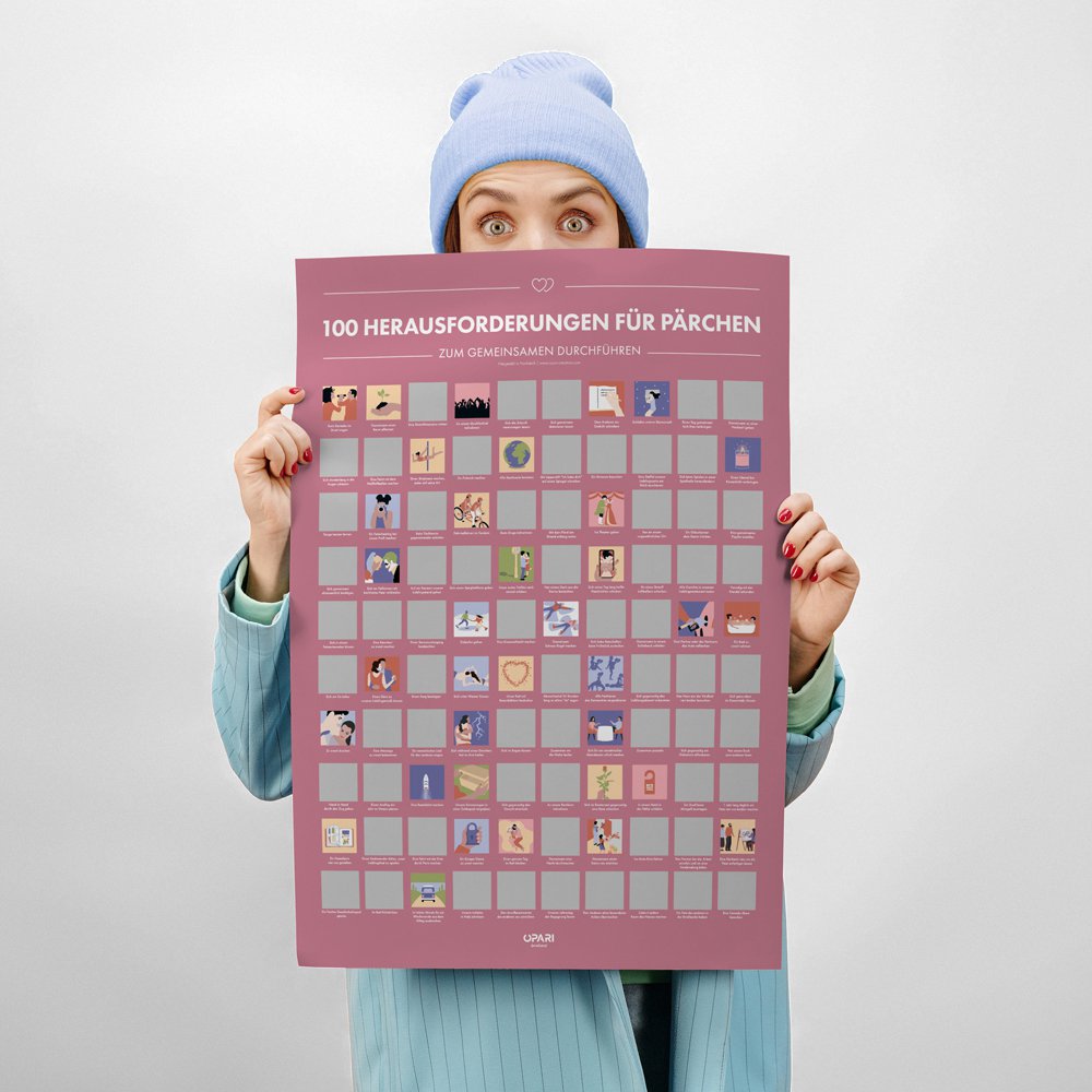 Scratch Poster 100 Challenges for Couples to Do Together (German version)
