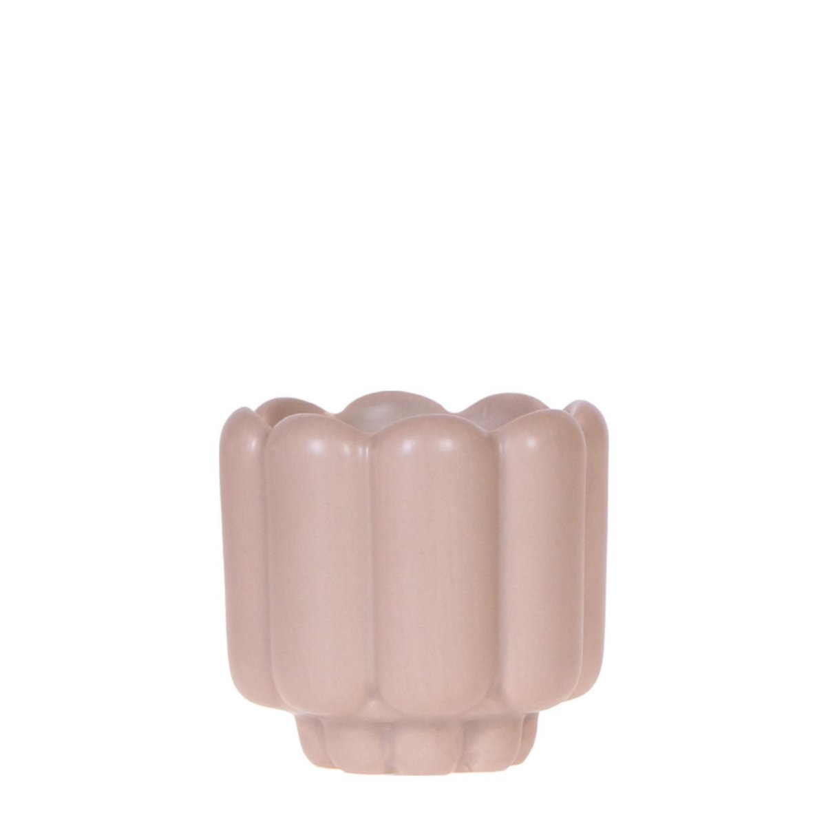 Sierpot Ø6 cm zandkleurig keramiek