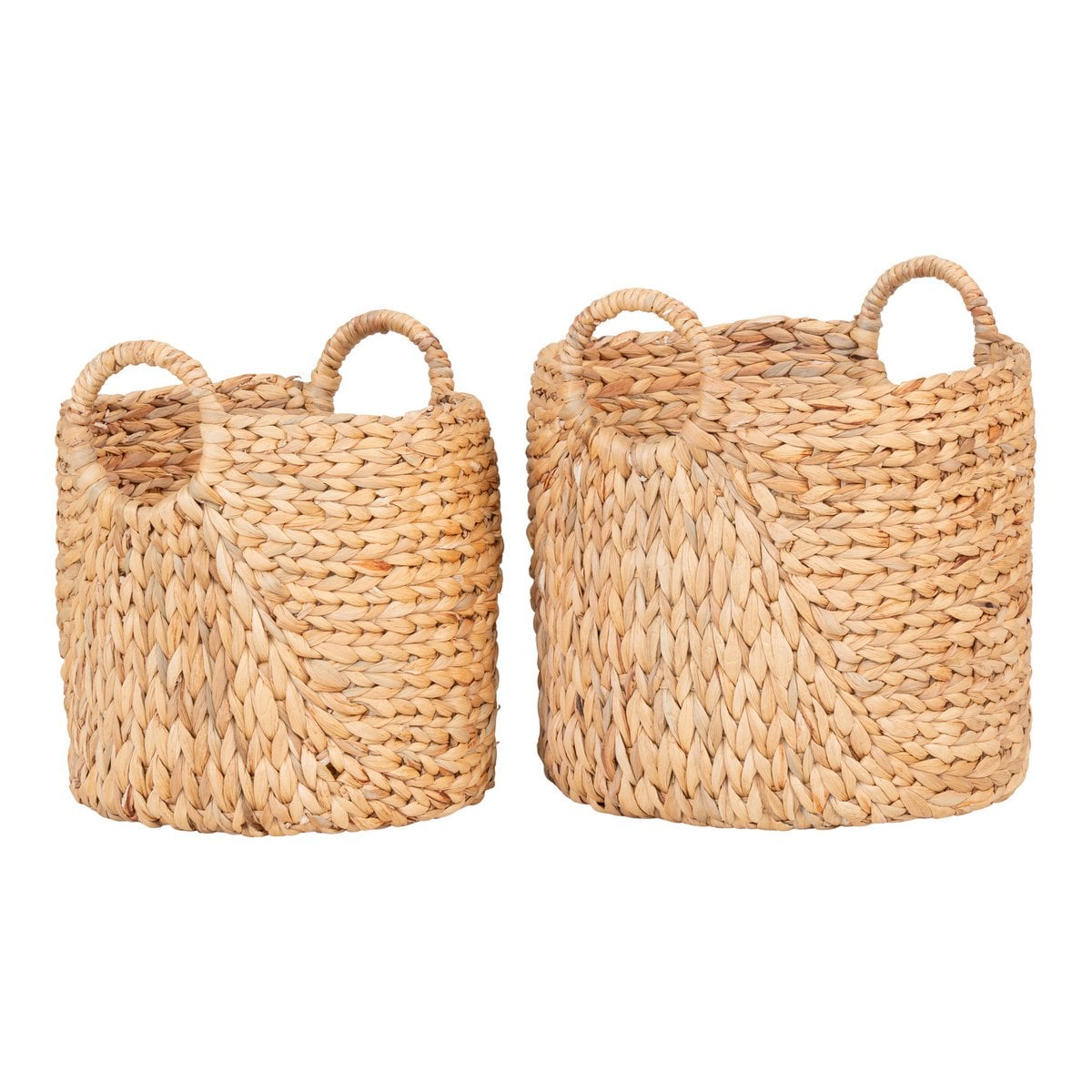 Opbergmanden waterhyacint naturel set van 2