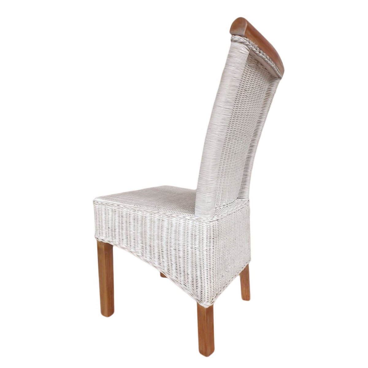 Eetkamerstoelen Perth Rattan Witte Mand Stoelen Zesdelig