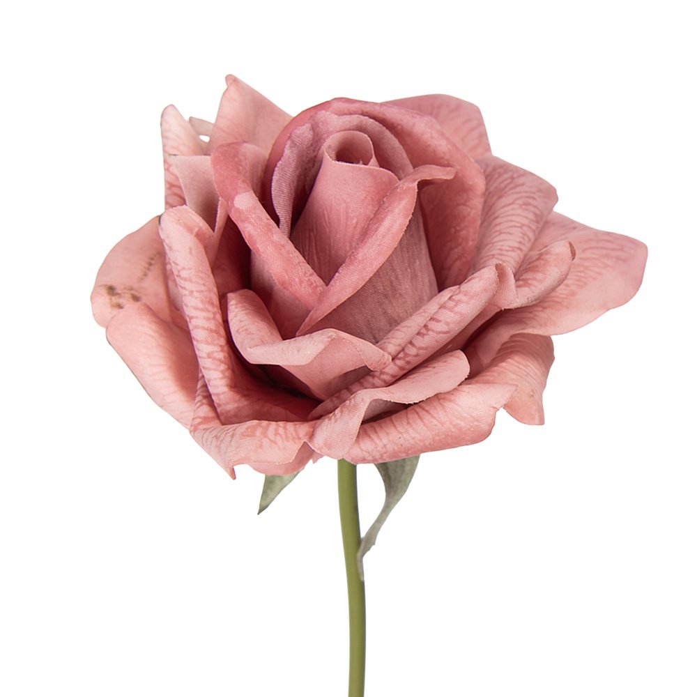 Kunstbloem roos 35 cm roze kunststof