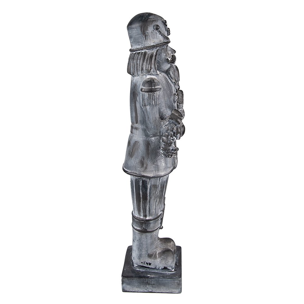Beeld Notenkraker 47 cm Grijs Kunststof Kerstdecoratie