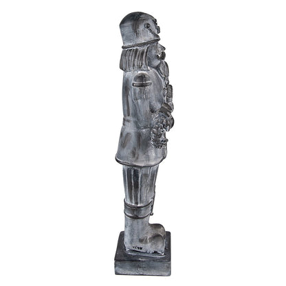 Beeld Notenkraker 47 cm Grijs Kunststof Kerstdecoratie