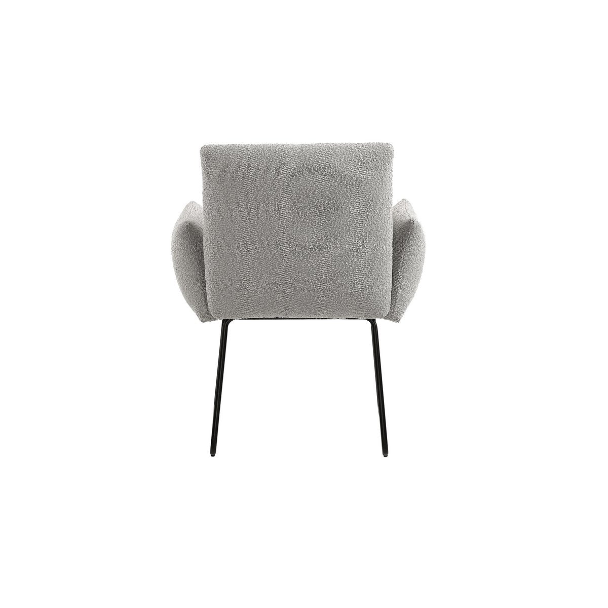 Fauteuil bouclé lichtgrijs 68x87x73.5 cm